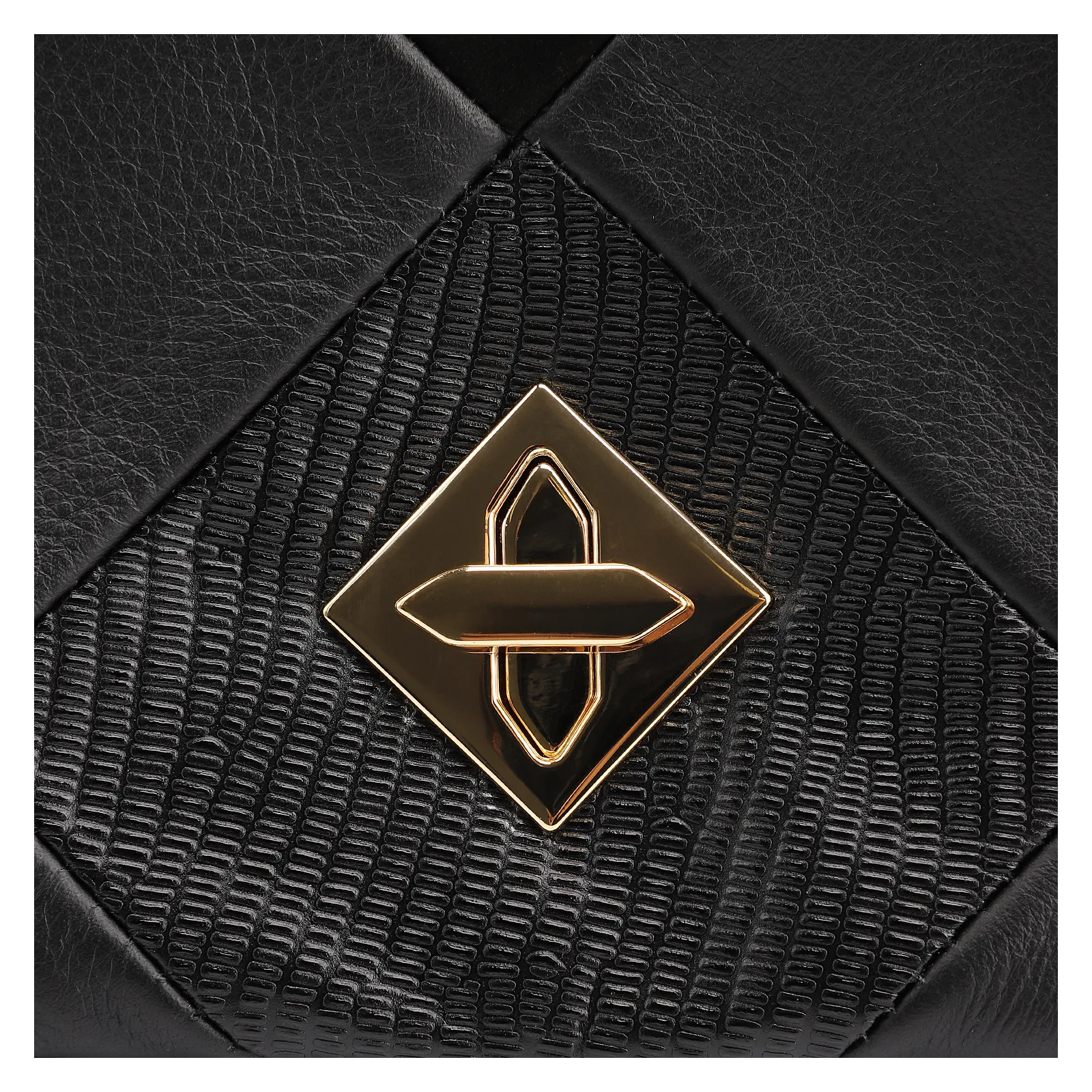 Bolsa De Ombro Patchwork Couro Preto