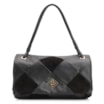Bolsa De Ombro Patchwork Couro Preto - imagem 1