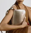 Bolsa De Ombro Pedras Couro Dourado - imagem 2