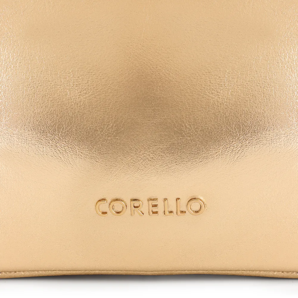 Bolsa De Ombro Pedras Couro Dourado - imagem 7