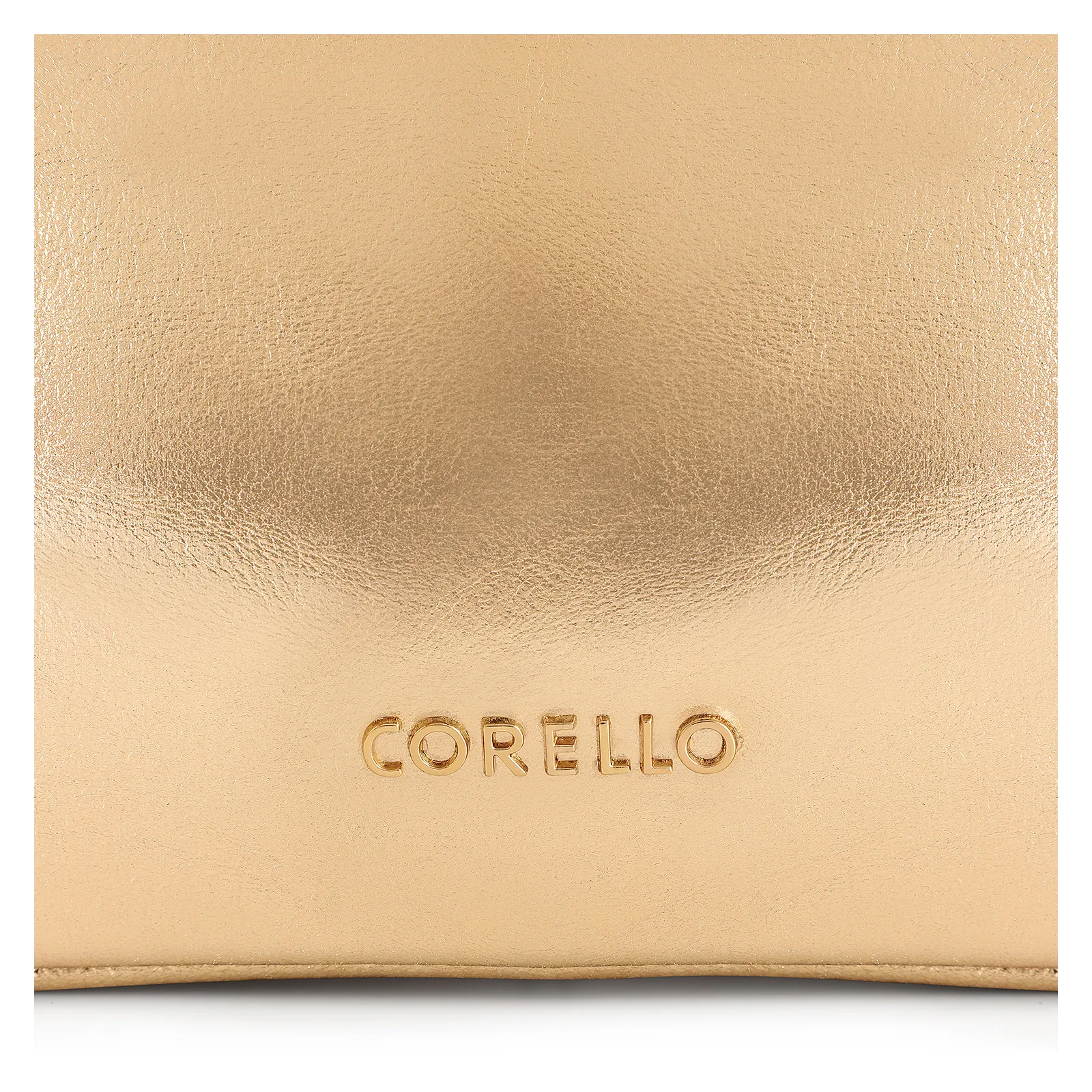 Bolsa De Ombro Pedras Couro Dourado