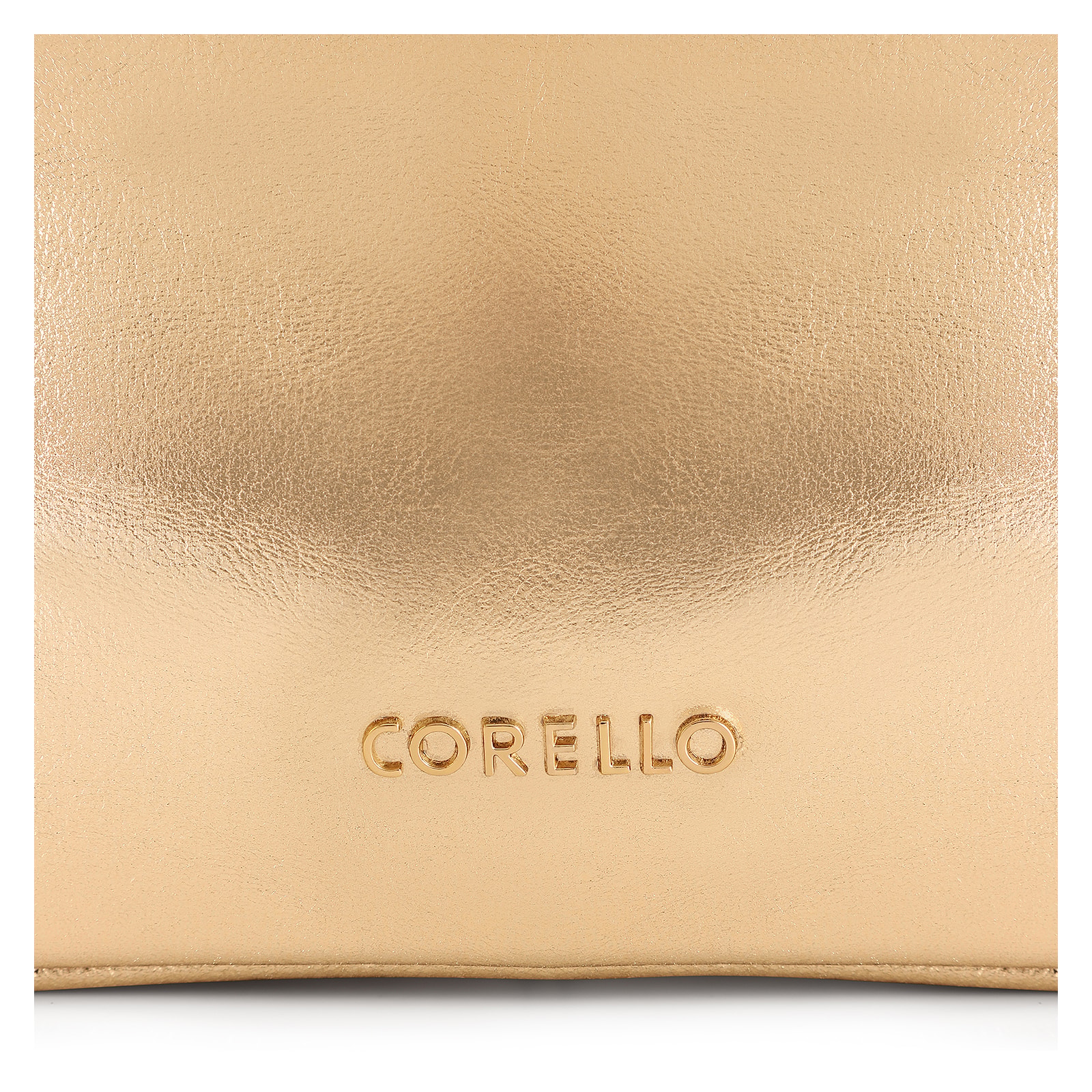 Bolsa De Ombro Pedras Couro Dourado