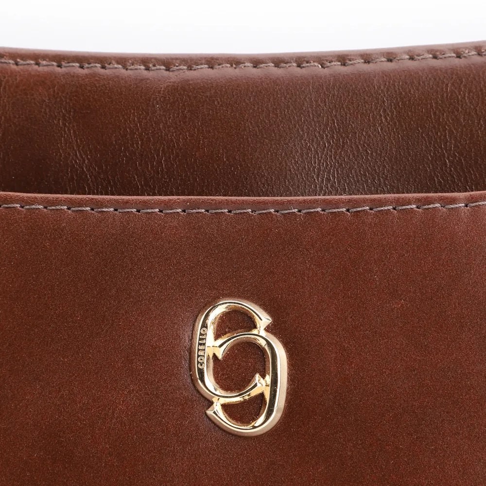 Bolsa De Ombro Pedras Couro Marrom - imagem 6