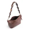 Bolsa De Ombro Pedras Couro Marrom - imagem 4