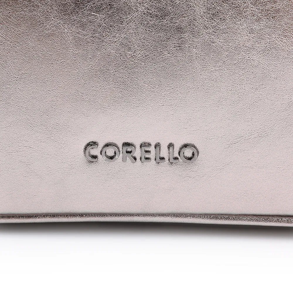 Bolsa De Ombro Pedras Couro Prata - imagem 7