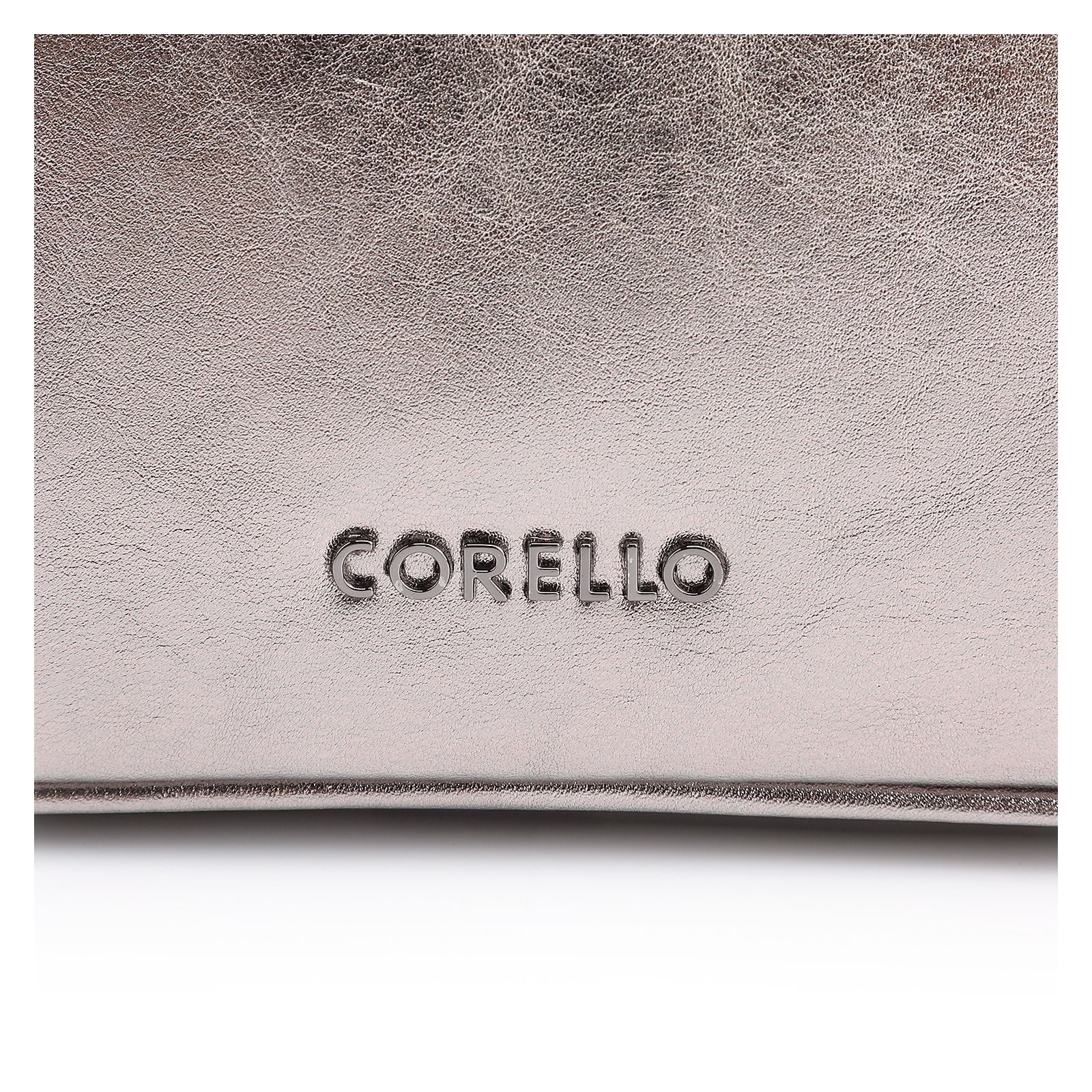 Bolsa De Ombro Pedras Couro Prata