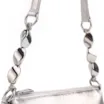 Bolsa De Ombro Pedras Couro Prata - imagem 8