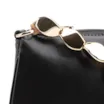 Bolsa De Ombro Pedras Couro Preto - imagem 8