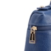  Bolsa De Ombro Pequena Couro Antique Azul Zíper Frontal - imagem 5
