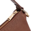 Bolsa De Ombro Pequena Couro Antique Marrom Bridão Dourado Lateral - imagem 4
