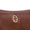Bolsa De Ombro Pequena Couro Antique Marrom Bridão Dourado Lateral - imagem 5