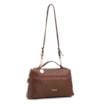  Bolsa De Ombro Pequena Couro Antique Marrom Zíper Frontal - imagem 2