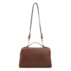  Bolsa De Ombro Pequena Couro Antique Marrom Zíper Frontal - imagem 3
