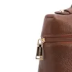  Bolsa De Ombro Pequena Couro Antique Marrom Zíper Frontal - imagem 5