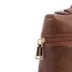  Bolsa De Ombro Pequena Couro Antique Marrom Zíper Frontal - imagem 5