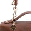  Bolsa De Ombro Pequena Couro Antique Marrom Zíper Frontal - imagem 7