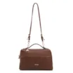  Bolsa De Ombro Pequena Couro Antique Marrom Zíper Frontal - imagem 1