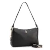 Bolsa De Ombro Pequena Couro Antique Preto Bridão Dourado Lateral - imagem 2