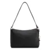 Bolsa De Ombro Pequena Couro Antique Preto Bridão Dourado Lateral - imagem 3