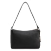 Bolsa De Ombro Pequena Couro Antique Preto Bridão Dourado Lateral - imagem 3