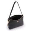 Bolsa De Ombro Pequena Couro Antique Preto Bridão Dourado Lateral - imagem 4