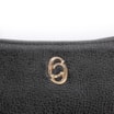 Bolsa De Ombro Pequena Couro Antique Preto Bridão Dourado Lateral - imagem 6
