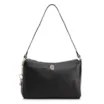 Bolsa De Ombro Pequena Couro Antique Preto Bridão Dourado Lateral - imagem 1