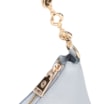 Bolsa De Ombro Pequena Couro Azul Alça Metal Dourado - imagem 5