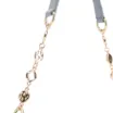Bolsa De Ombro Pequena Couro Azul Alça Metal Dourado - imagem 6