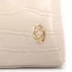 Bolsa De Ombro Pequena Couro Croco Off White Alça Fivela Lateral - imagem 6