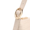 Bolsa De Ombro Pequena Couro Croco Off White Alça Fivela Lateral - imagem 7