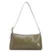 Bolsa De Ombro Pequena Couro Croco Verde Alça Fivela Lateral - imagem 1
