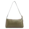 Bolsa De Ombro Pequena Couro Croco Verde Alça Fivela Lateral - imagem 4