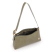 Bolsa De Ombro Pequena Couro Croco Verde Alça Fivela Lateral - imagem 4