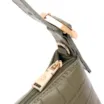 Bolsa De Ombro Pequena Couro Croco Verde Alça Fivela Lateral - imagem 6