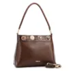 Bolsa De Ombro Pequena Couro Marrom Bucket Pedras - imagem 2
