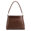 Bolsa De Ombro Pequena Couro Marrom Bucket Pedras - imagem 3