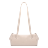 Bolsa De Ombro Pequena Couro Off White Duplo Botões