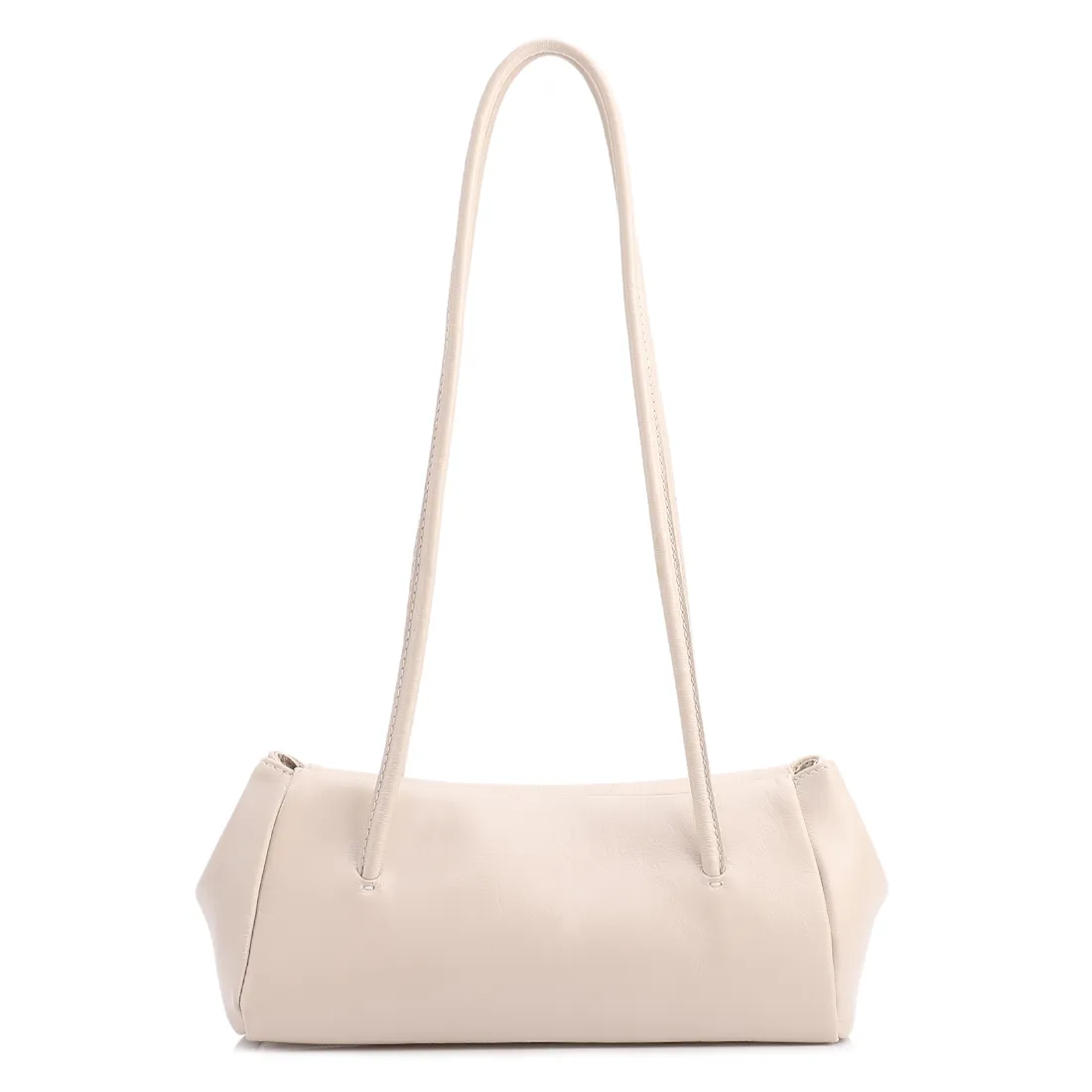 Bolsa De Ombro Pequena Couro Off White Duplo Botões - foto 4