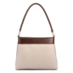 Bolsa De Ombro Pequena Couro Off White/Marrom Bucket Pedras - imagem 3