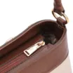 Bolsa De Ombro Pequena Couro Off White/Marrom Bucket Pedras - imagem 6