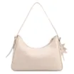  Bolsa De Ombro Pequena Couro Off White Pingente Flor - imagem 3
