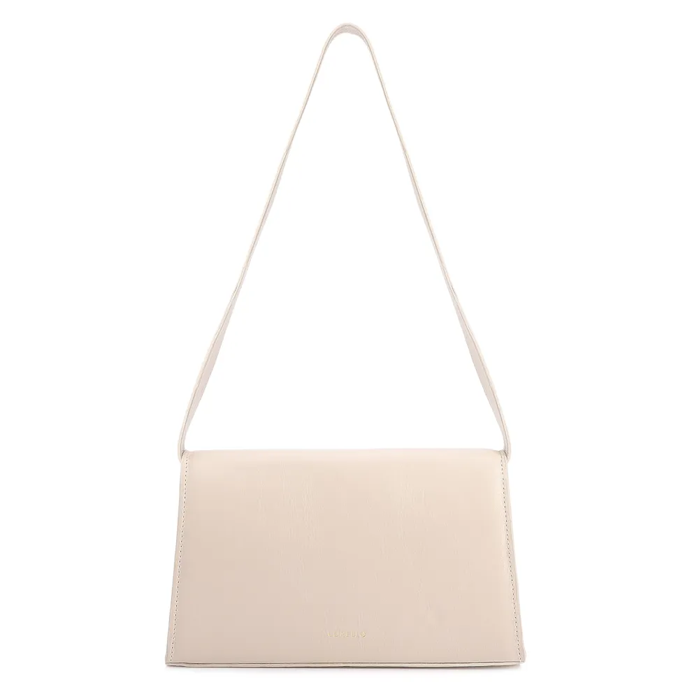 Bolsa De Ombro Pequena Couro Off White Ráfia Tramada Multicolor - imagem 3