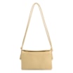Bolsa De Ombro Pequena Couro Plume Amarelaoaba Flap - imagem 1