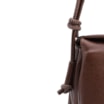 Bolsa De Ombro Pequena Couro Plume Marrom Aba Flap - imagem 5