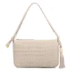 Bolsa De Ombro Pequena De Couro Off White Tramado Frontal - imagem 1
