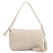 Bolsa De Ombro Pequena De Couro Off White Tramado Frontal - imagem 2