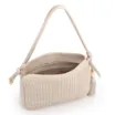 Bolsa De Ombro Pequena De Couro Off White Tramado Frontal - imagem 4