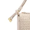Bolsa De Ombro Pequena De Couro Off White Tramado Frontal - imagem 6