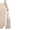 Bolsa De Ombro Pequena De Couro Off White Tramado Frontal - imagem 7